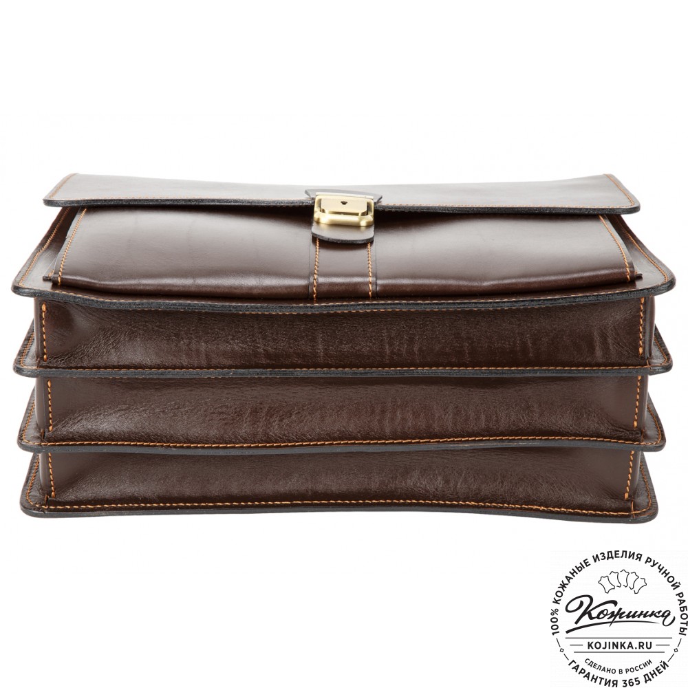 Кожаный портфель "Карьерист"  (коричневый)